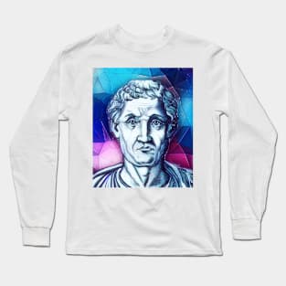 Anicius Manlius Severinus Boethius Snowy Portrait | Boethius Artwork 13 Long Sleeve T-Shirt